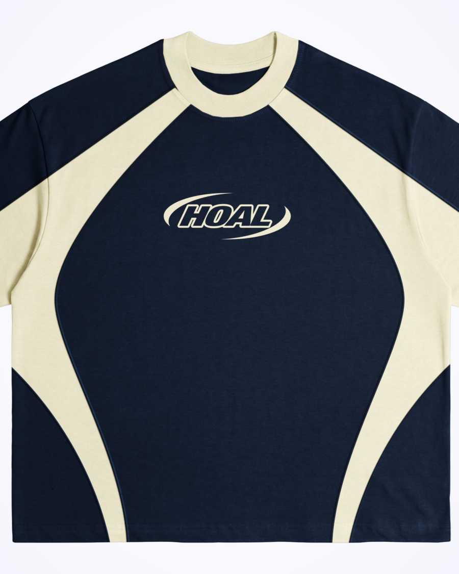 Pursuit Tee — Navy/Bone
