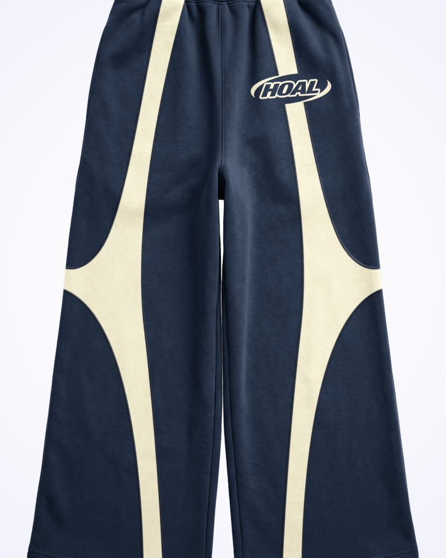 Pursuit Wide-Leg Pant — Navy/Bone